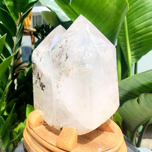 9.15LB Natural Green Ghost Phantom Quartz Crystal Mineral Specimen Reik+stand - Picture 17 of 19