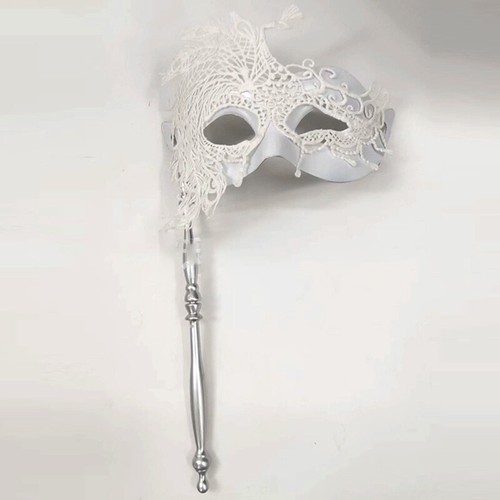 Masquerade Mask with Stick Venetian Mask Decorations Women Costume Mask - Picture 17 of 20