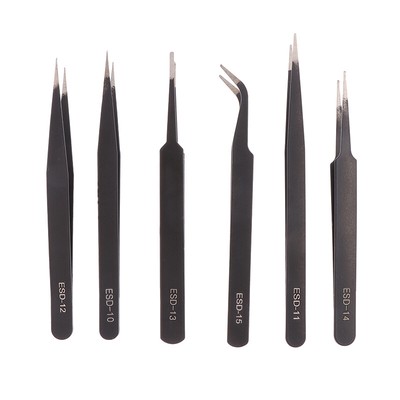 6 PCs Precision Pinzeln Set Anti--Static ESD für Elektronikmodellschmuck Makin 