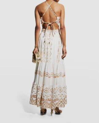 slim fit dress slacks Halter Lace Dress with Train – M.R DESIGN main image 1