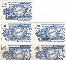 FRANCE 1982, timbre 2207, EUROPA, TRAITE' de ROME,  Lot de 5  timbres