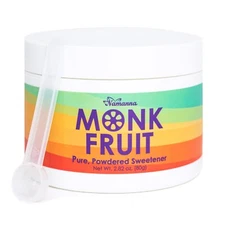 Pure Monk Fruit Sweetener, Natural Sugar Substitute, Zero Calorie Sweetener-80g
