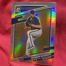 2021 Donruss Optic Baseball Silver Prizm Brandon Woodruff Optic silver Prizm Mlb