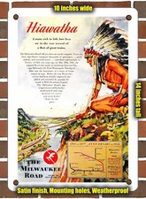 Metal Sign - 1945 Hiawatha the Milwaukee Road - 10x14 Inches