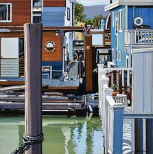 Alex Nizovsky – SAUSALITO WALDO PIONT - Photorealism Landscape Painting 24"x24"