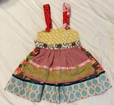 Matilda Jane Another Perfect Day Dress Camp MJC Removable Apron EUC Size 2
