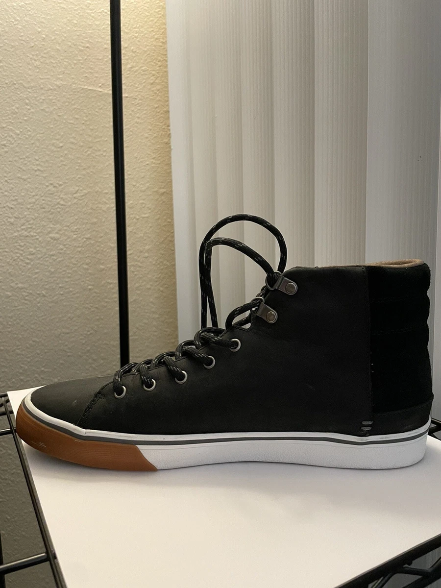 UGG Men Hoyt High Tops Black Leather Suede Sneakers Size 10 eBay