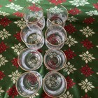 NOS-Set Of 8-Arby’s Libbey Gold Rim Etched Frosted Winter Scene Glasses — photo 6