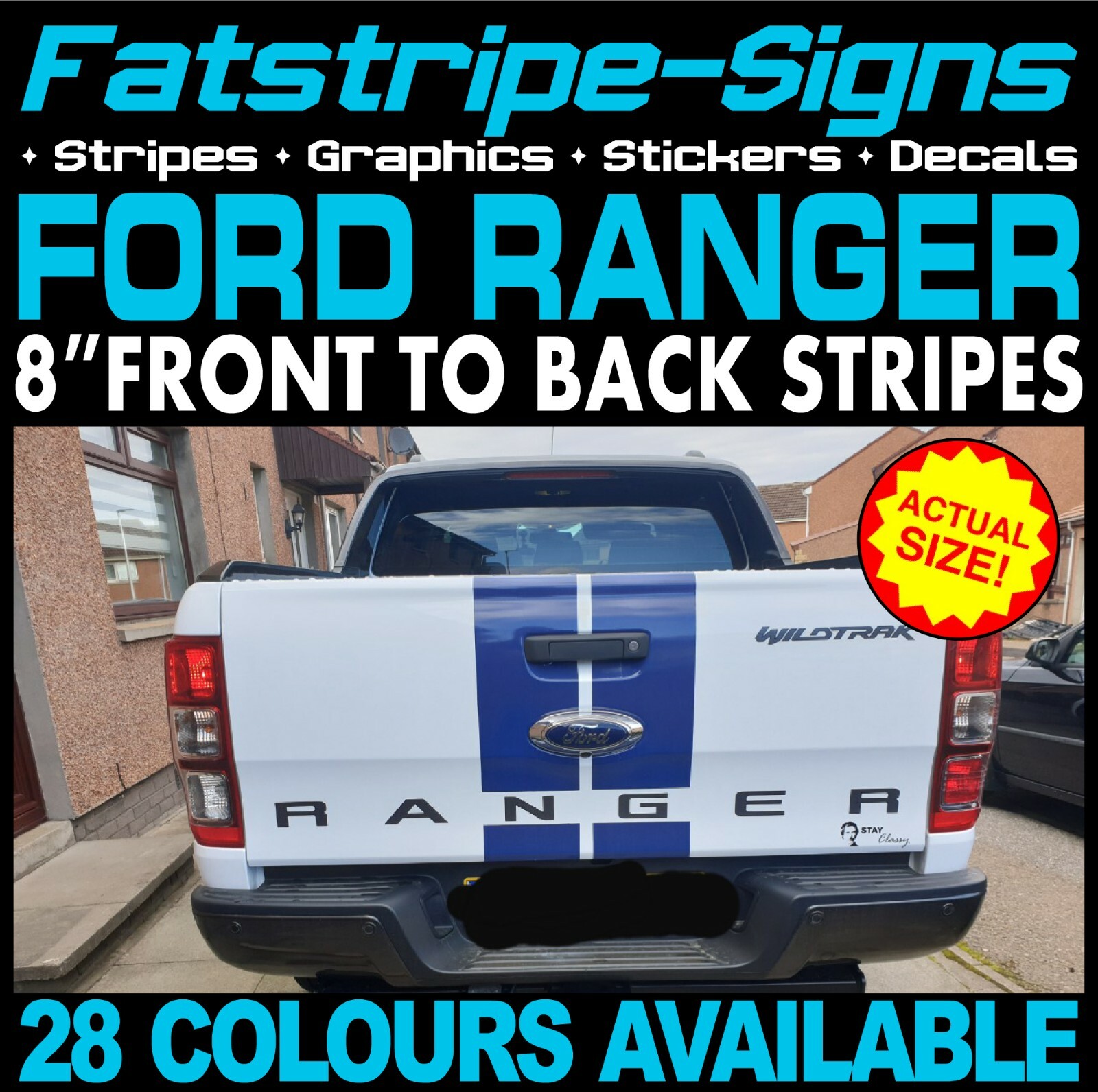 to fit FORD RANGER STRIPES GRAPHICS STICKERS DECALS PICK UP WILDTRAK ...