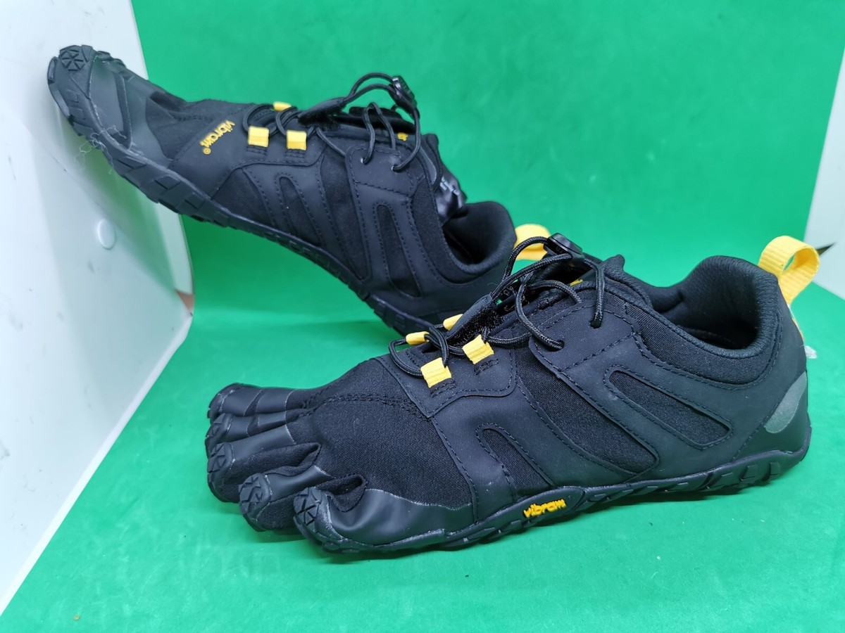 New Vibram V-Trail 2.0 Black Yellow Hiking Shoes 19W7601