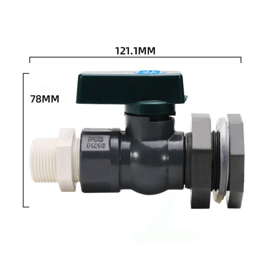 PVC Rain Barrel Diverter Kit 3/4 Inch Water Barrel Spigot Kit Fitting