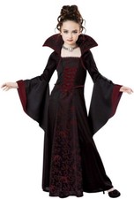California Costume ROYAL VAMPIRE classic dress CHILD Girls Halloween Outfit Sz M