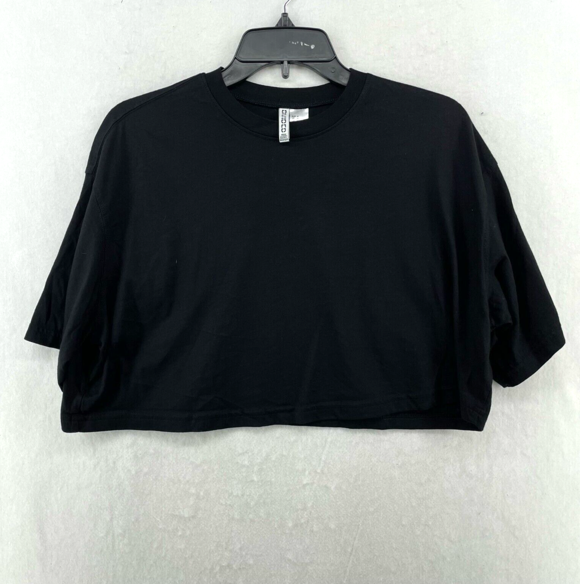 Crop Top T Shirts Hm H&M Divided Cropped T-Shirt Women's Sz M