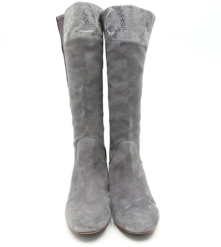 Botas hasta la rodilla TSUBO gris gamuza cuero talla 6 S/N EU 37 $245 Foto 3 de 4