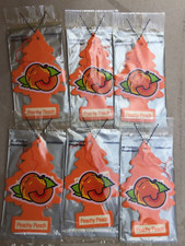 Little Trees Hanging Air Freshener VINTAGE PEACHY PEACH Scent Home Car 6 pc lot