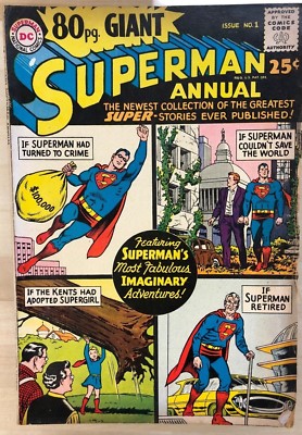 SUPERMAN ANNUAL 80 page Giant #1 (1964) DC Comics VG++ | eBay