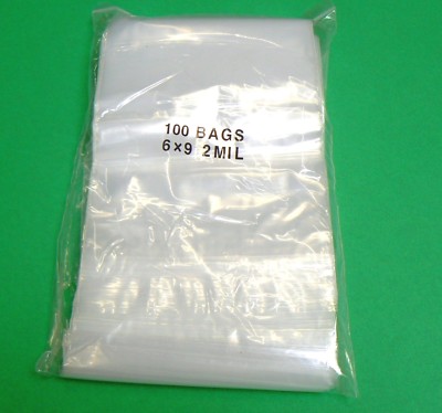6x9 Zip Seal Lock Bags 2 Mil Poly Bag Clear Resealable 6" X 9 - Foto 9