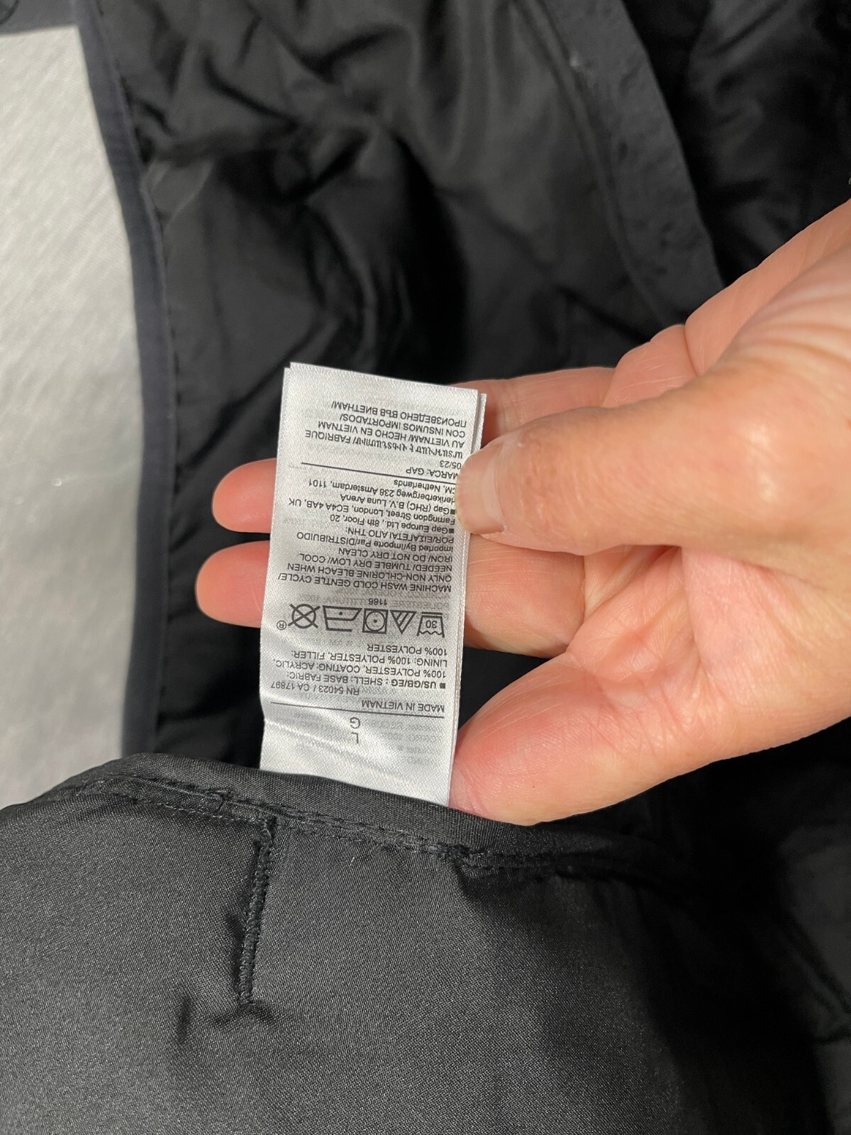 Men's GAP ColdControl Black Puffer Jacket - Water Resistant, Size L image 7