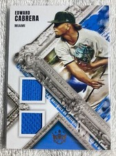 2022 Panini Diamond Kings Baseball EDWARD CABRERA DK Materials Dual Relic MLB