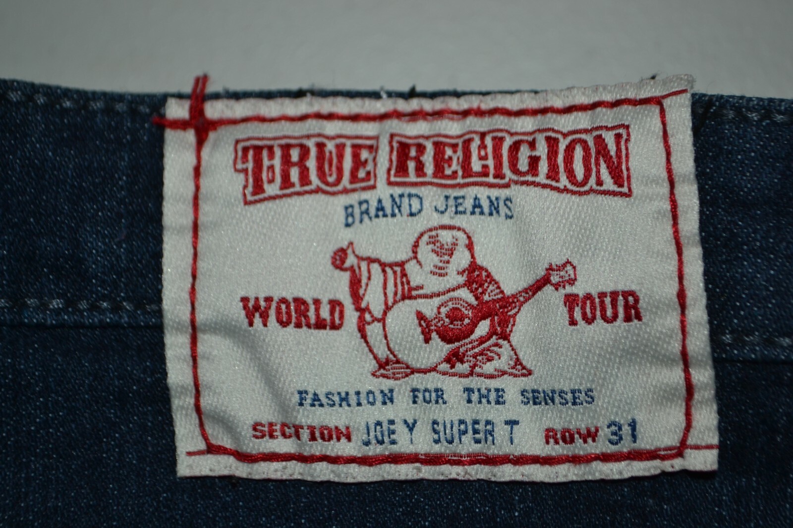 True Religion Women's Joey Super T Thick Stitch U Pocket Flaps Jeans Sz 31x32 thumbnail 3