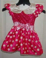 Disney Minnie Mouse Pink Just Play Dress Up 4 - 6X Halloween Costume Polka Dot