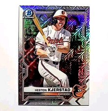 2021 Bowman Chrome Mega Refractor #BCP138 Heston Kjerstad RC (ORIOLES) !!