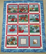 Noah's Ark Baby Quilted Baby Blanket 47 3/4" x 37 1/2" 47.75" x 37.5" 