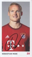 SEBASTIAN RODE HAND SIGNED BAYERN MUNICH CLUB CARD PHOTO 15/16.