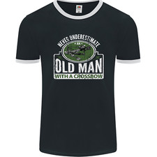 An Old Man With a Crossbow Funny Mens Ringer T-Shirt FotL