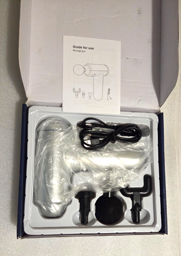 Massagepistole 4 Köpfe -schwarz- MINIE FH-520 einstellbare Geschwindigkeit - BRANDNEU - Bild 2 von 2