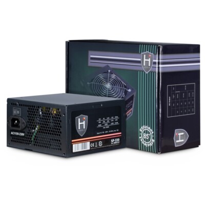 550 WATT ATX Gaming PC Computer Netzteil SATA PCIe leiser 120mm Lüfter