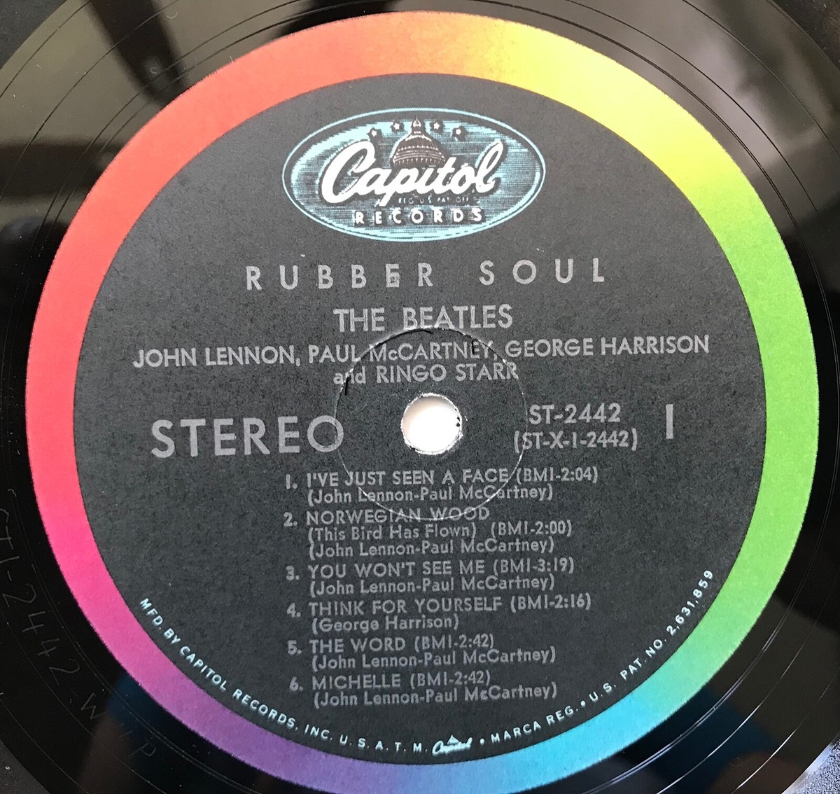BEATLES - Rubber Soul Original 1966 Capitol Jacksonville 2nd