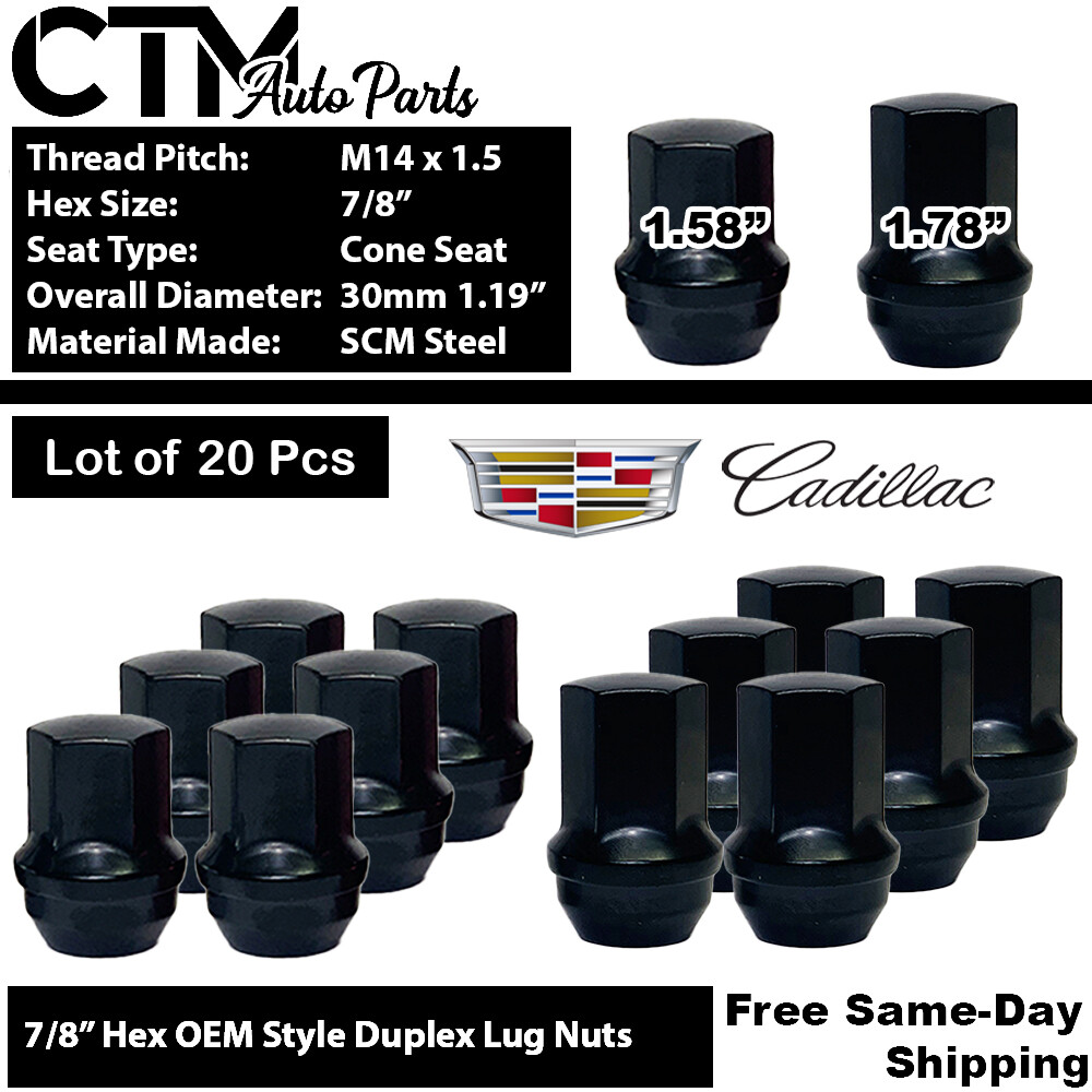 20 CADILLAC ATS-V CT5 CT6 CTS XT4 XTS OEM FACTORY LUG NUT 14x1.5 FIT ...