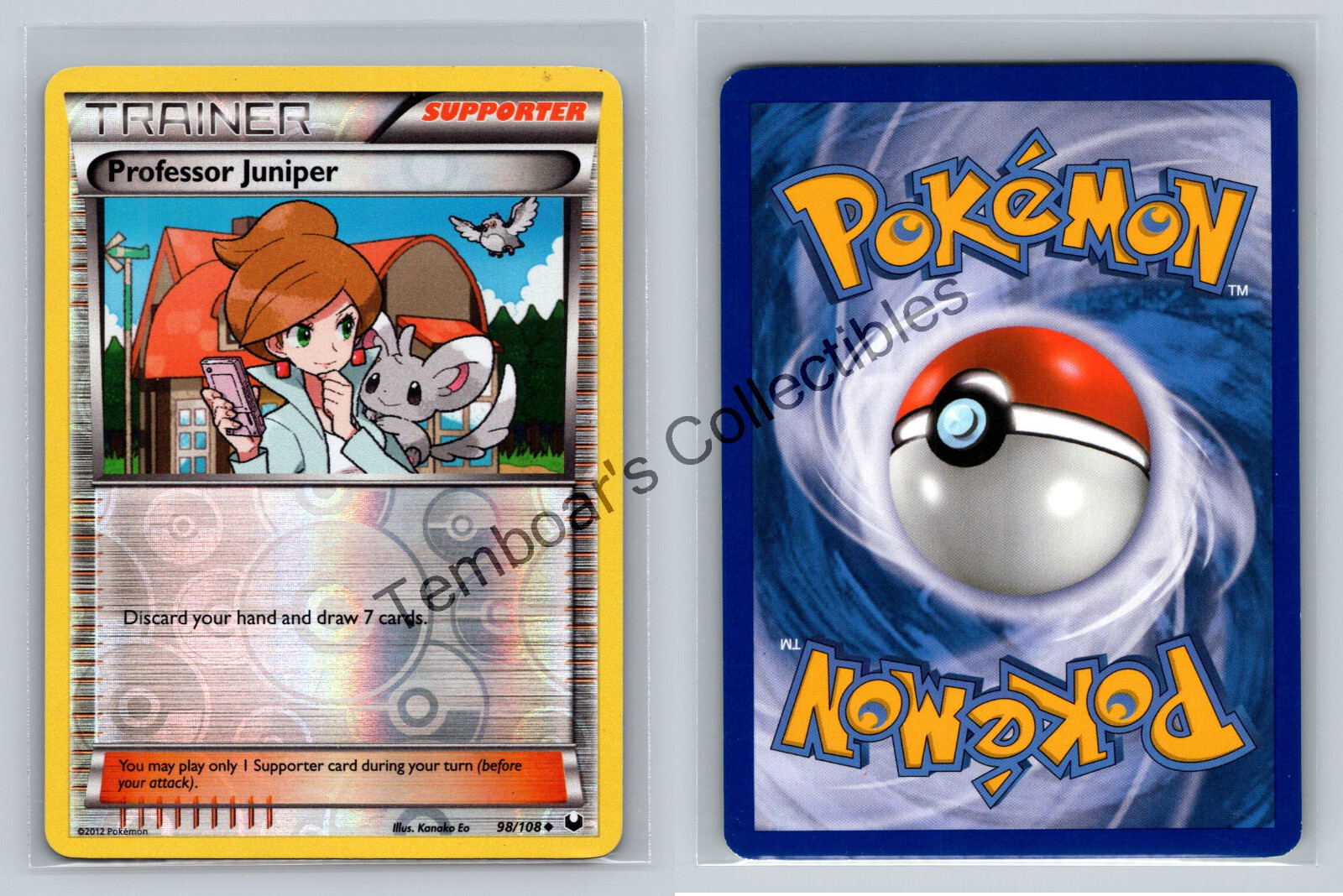 Professor Juniper 98/108 ✨ 2012 BW Dark Explorers ✨ Reverse Holo ✨ LP/NM