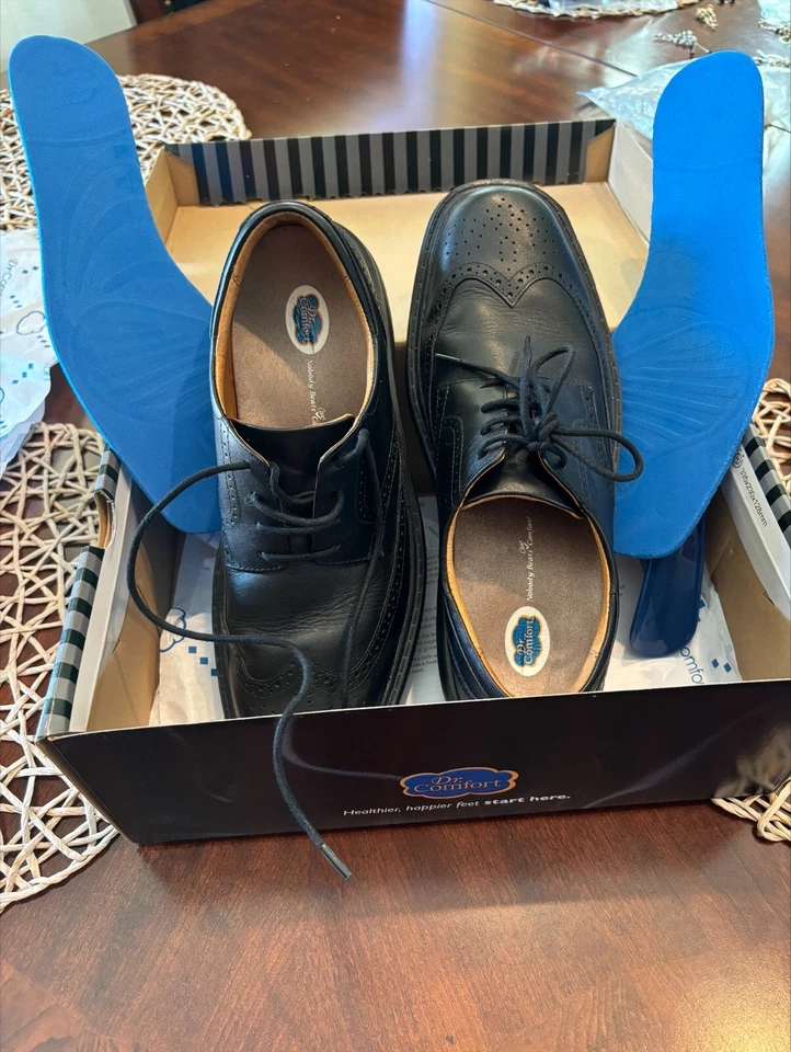 ZAPATOS DE VESTIR DR COMFORT WING NEGROS -TALLA 9-USADOS SOLO DOS DÍAS-COMO NUEVOS Foto 4 de 4