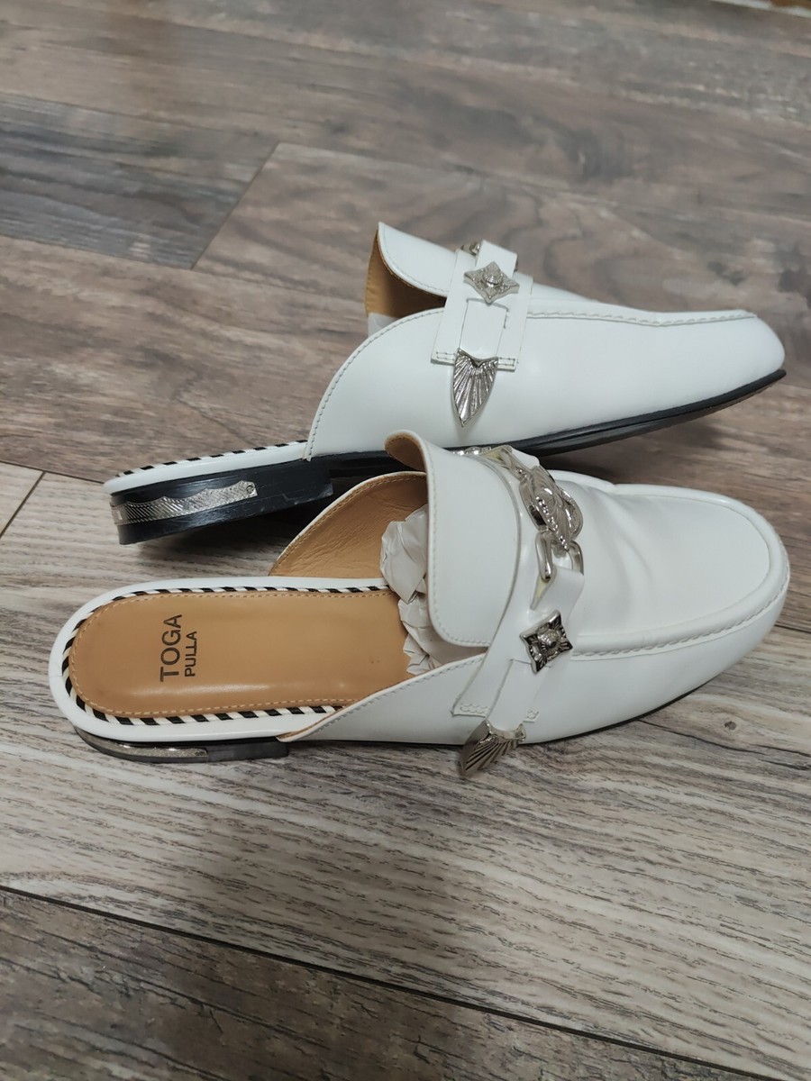 Toga Pulla White Classic Loafer Mules EU 39.5 US 8.5 | eBay display picture 1
