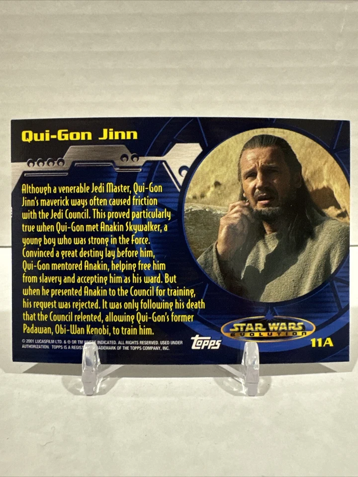 2001 Topps Star Wars Evolution Qui-Gon Jinn #11A - Image 2 of 2