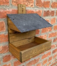 Bird Feeding Table Wall Mounted Wild Birds Seed Feed Tray Shelter Outdoor Feeder