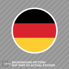 Round German Flag Sticker Decal Vinyl Germany Circle Round German Flag Sticker Decal Vinyl Germany Circle