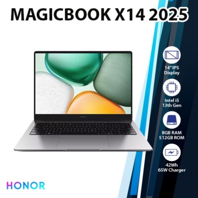 Honor MagicBook X14 2025 SSD Windows PC Laptop (8GB+512GB/Intel i5-13420H)