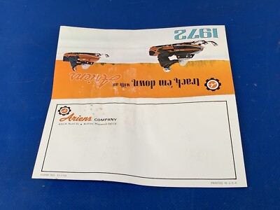 Vintage 1972 Ariens Arrow Snowmobile Advertising Brochure Pamphlet