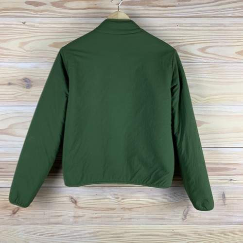 Chaqueta Sherpa Topo Designs Recortada Pila Alta Pequeña Reversible Verde Oscuro Exterior - Imagen 11 de 13