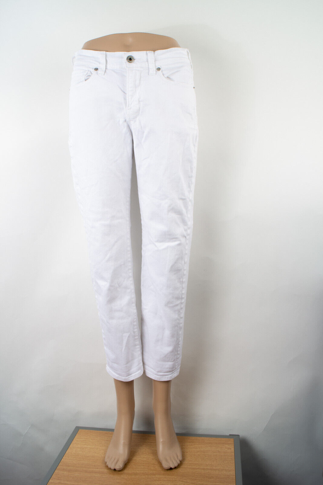 Lucky Brand Brooke Crop 6 (28 X 26) Women's Jeans White Denim Zip Fly | eBay