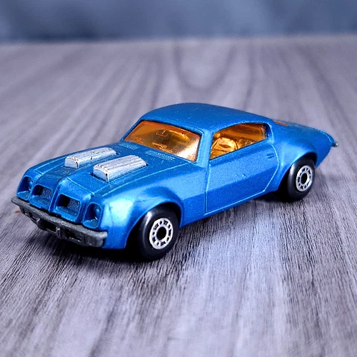 Vtg Matchbox Lesney Pontiac Firebird Blue Diecast Car