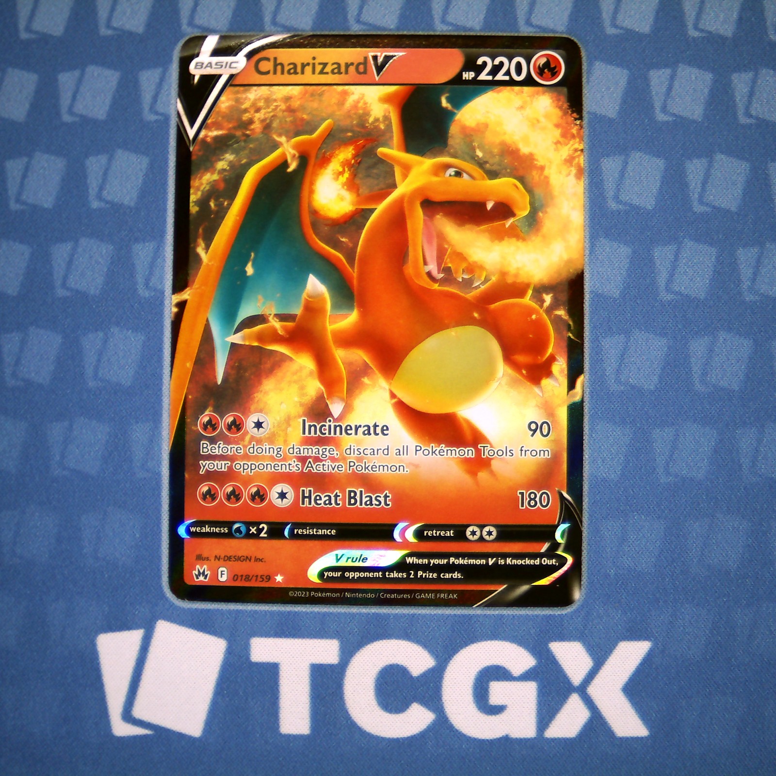Pokemon - Charizard V - 018/159 - SWSH: Crown Zenith - Holo - Ultra Rare NM