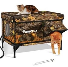 Pawcrux Heated Cat House Weatherproof , For Outdoor And Indoor.