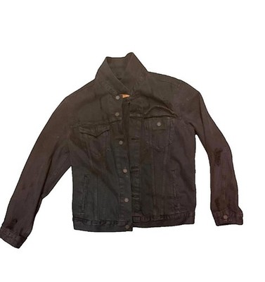 Levi s Black Denim Trucker Jacket   Size Large