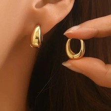 14k Gold Earrings Chunky And Small Hoop Earrings For Women 