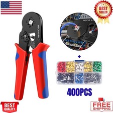 Ferrule Crimping Tool Kit Self Adjustable 400pcs Terminal Wire Crimper Pliers