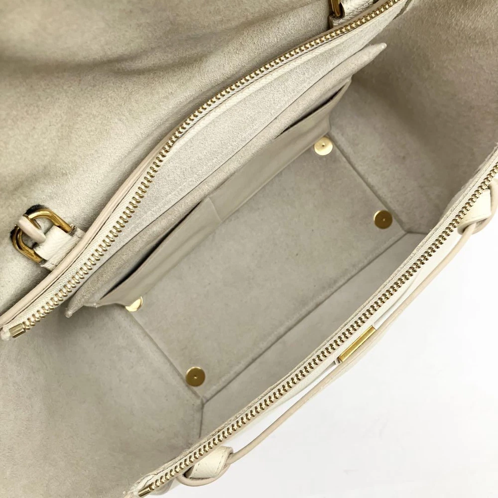 CELINE  Belt Bag White Leather Used Excellent Condition